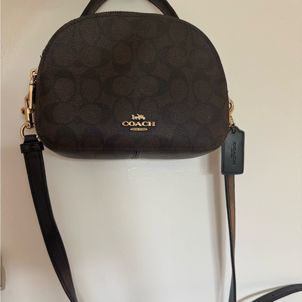 Coach Serena Satchel Dark Brown Crossbody Bag